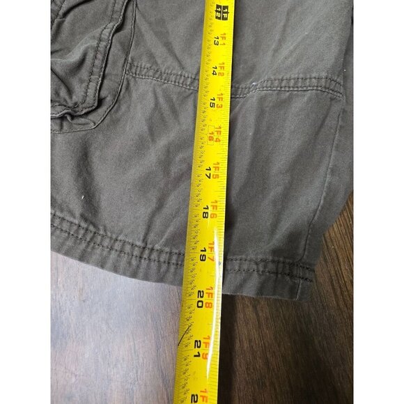 Mens RP Active Cargo Shorts Size 34 Olive Green With Pockets & Belt Loops Cotton - Picture 8 of 12
